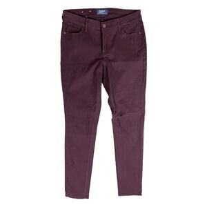 Old Navy Rockstar Womens Burgundy Red Jeans Mid Rise Size 6